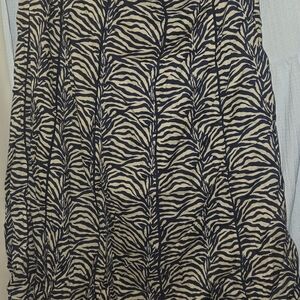 Coldwater Creek Blue and Cream Zebra  Skirt